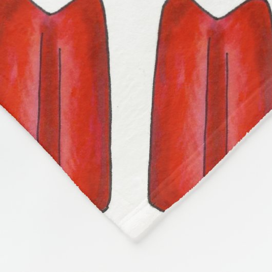 Red Cherry Twin Pop Popsicle Ice Lolly Lollies Fleecedecke (Ecke)