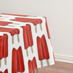 Red Cherry Twin Pop Popsily Ice Lolly Summer Food Tischdecke