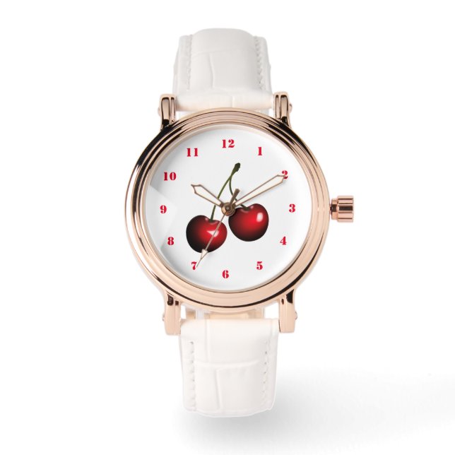 Red Cherry Watch Gift Armbanduhr (Vorderseite)