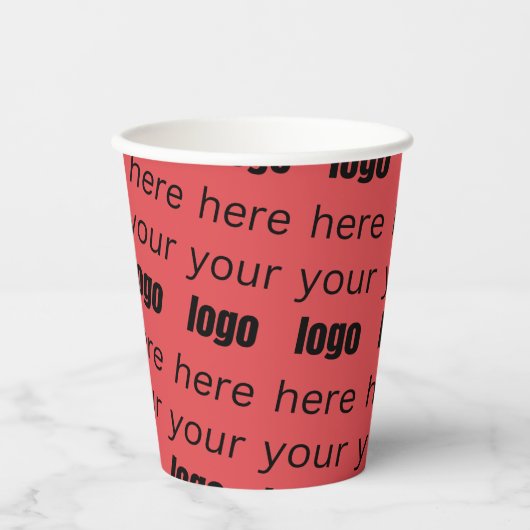 Red Cherry Weihnachts-Weihnachtsgeschenk-Logo gepf Pappbecher (Vorderseite)