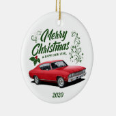 Red Chevelle Muscle Car Christmas für 2020 Keramik Ornament (Rechts)