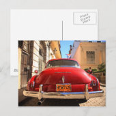 Red Chevrolet Postkarte (Vorne/Hinten)