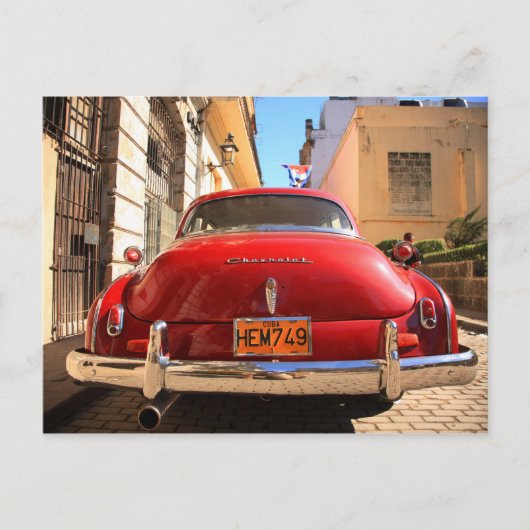 Red Chevrolet Postkarte (Vorderseite)