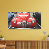 Red Chevy 1941 Coupe Triptych Canvas Print Leinwanddruck (Insitu (Wohnzimmer))