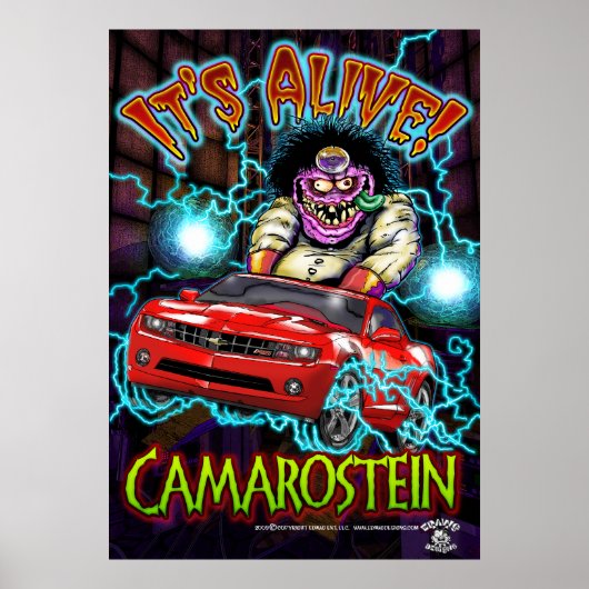 Red Chevy Camaro RS Poster (Vorne)