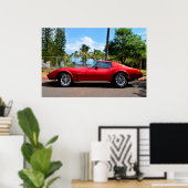 Red Chevy Corvette Poster (Heimbüro)