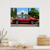 Red Chevy Corvette Poster (Küche)