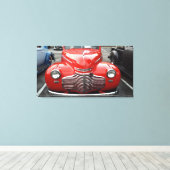 Red Chevy Coupe Leinwanddruck (Insitu (Holzboden))