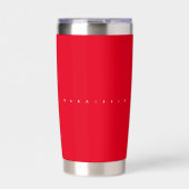 Red Chic Aesthetic Bold Name Thermobecher (Vorderseite)
