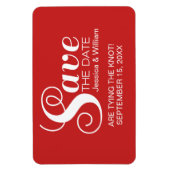 Red Chic Typografy Save the Date Magnet (Vertikal)