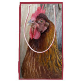 Red Chicken Hen Foto Kleine Geschenktüte (Vorderseite)