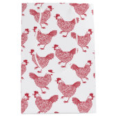 Red Chicken Hen Mittlere Geschenktüte (Vorderseite)