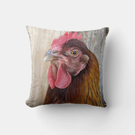 Red Chicken Hen Photo Kissen