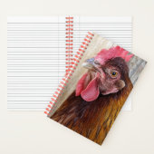 Red Chicken Hen Photo Notizblock (Innen)