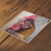 Red Chicken Hen Photo Personalized Fliese