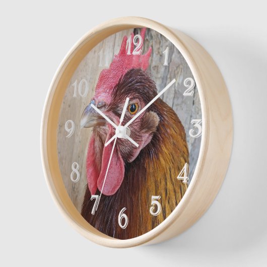 Red Chicken Hen Photo Uhr (Winkel)