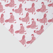 Red Chicken Hen Seidenpapier (Detail)