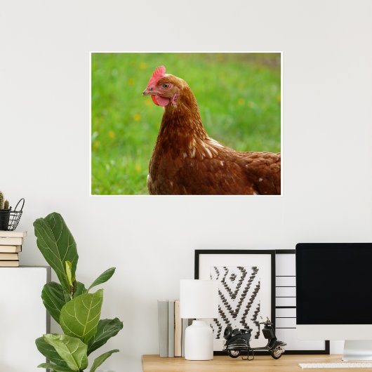Red Chicken Poster Trimmbeak (Heimbüro)