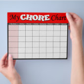 Red Children's Chore Charts Flyer (Hand)