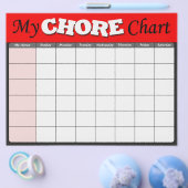 Red Children's Chore Charts Flyer (Einzeln)