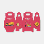 Red Children's Construction Birthday Paper Geschenkschachtel (Ungefaltet)