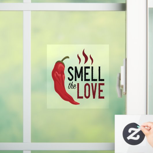 Red Chile Smell the Love Fensteraufkleber (Zuhause)