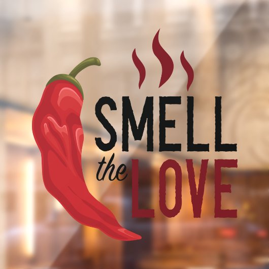 Red Chile Smell the Love Fensteraufkleber (Blatt 2)
