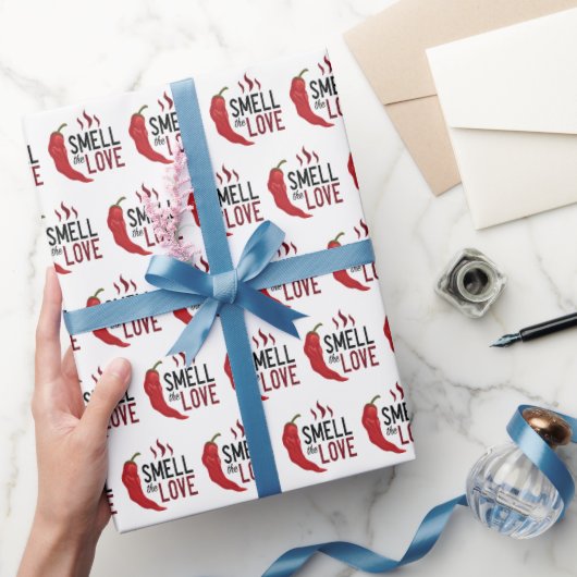 Red Chile Smell the Love Geschenkpapier (Schenken)