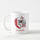 Red Chile Smell the Love Kaffeetasse (Links)
