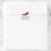 Red Chili Pepper Address Labels Runder Aufkleber (Tasche)
