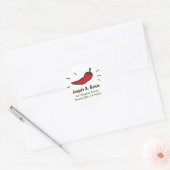 Red Chili Pepper Address Labels Runder Aufkleber (Umschlag)