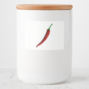 Red Chili Pepper Lebensmitteletikett