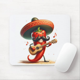 Red Chili Pepper Musician Mousepad