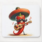 Red Chili Pepper Musician Mousepad (Vorne)