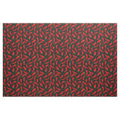 Red Chili Pepper Pattern auf Grau Schwarz Stoff (Fat Quarter (45,7 x 55,9 cm))