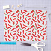 Red Chili Pepper Pattern auf Weiß Seidenpapier (Handwerk)