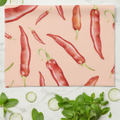 Red Chili Pepper Pattern Geschirrtuch (Gefaltet)