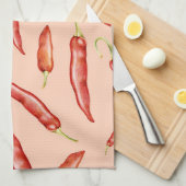 Red Chili Pepper Pattern Geschirrtuch (Viertel Falte)