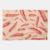 Red Chili Pepper Pattern Geschirrtuch (Horizontal)