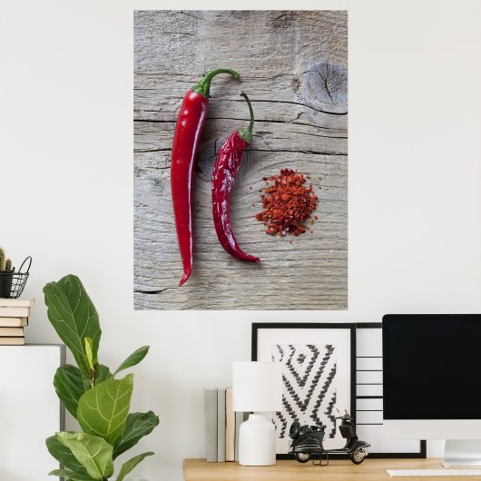 Red Chili Pepper Poster (Heimbüro)