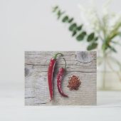 Red Chili Pepper Postkarte (Stehend Vorderseite)