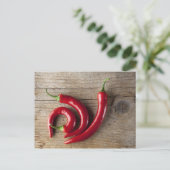 Red Chili Pepper Postkarte (Stehend Vorderseite)