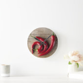 Red Chili Pepper Runde Wanduhr (Zuhause)
