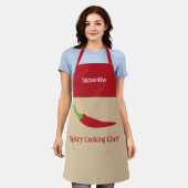 Red Chili Pepper Schürze (Getragen)