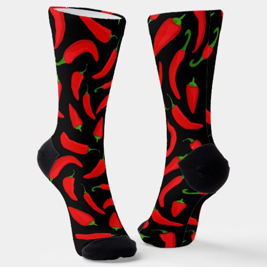Red Chili Pepper Spicy Food Socken (Gewinkelt)