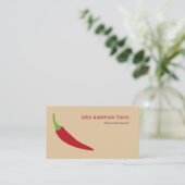 Red Chili Pepper Visitenkarte (Stehend Vorderseite)