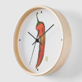Red Chili Pepper Wall Clock Uhr (Winkel)