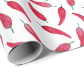 Red Chili Pepper Wrapping Paper Geschenkpapier (Rolleneckpunkt)