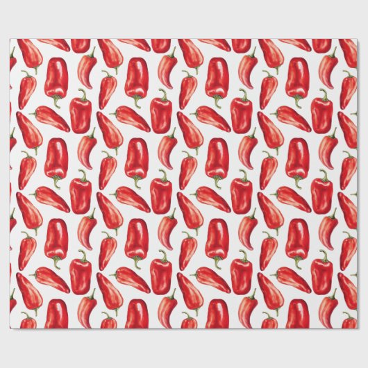 Red Chili Peppers Geschenkpapier (Flach)
