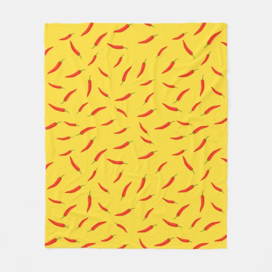 Red Chilies Pattern Fleecedecke (Vorderseite)